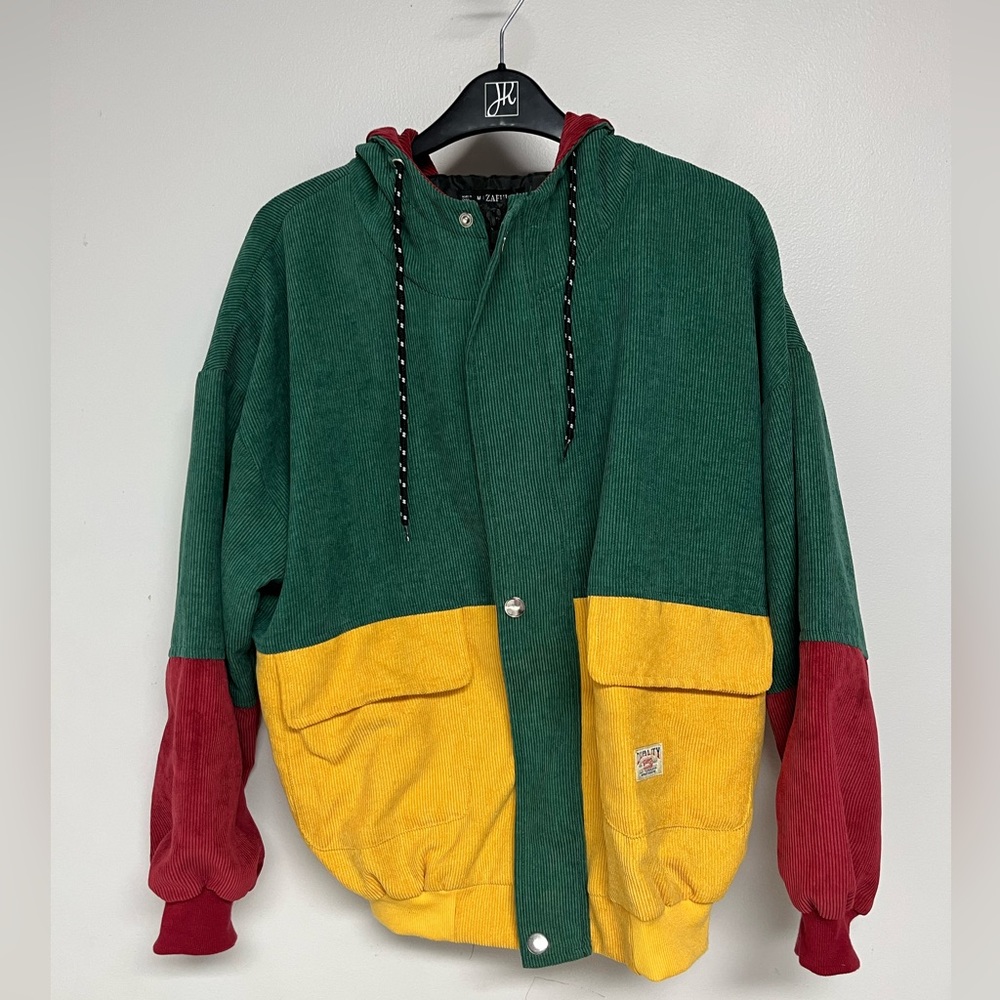 Veste vert rouge jaune Zaful taille M